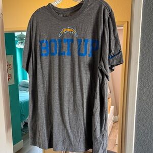 Nike Men’s  Gray Los Angeles Chargers “Bolt Up” T-Shirt